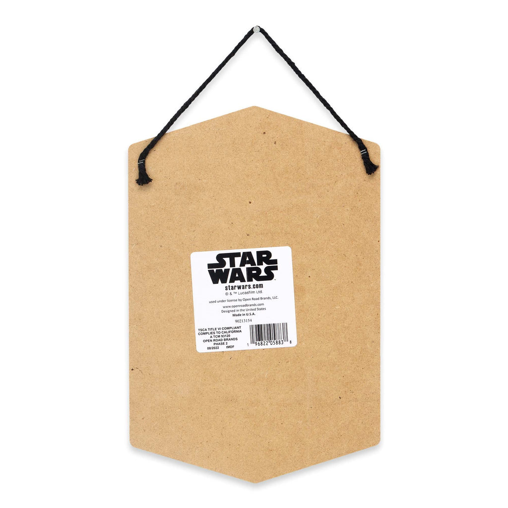 Open Road Brands Disney Star Wars Baby Yoda No Tricks All Treats Halloween Hanging Wood Wall Decor - Cute Baby Yoda Halloween Si