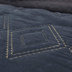 Rizzy Home | BQ4530 | Polyester Standard Sham | 20"x26" Blue/Metallic/ Geometric
