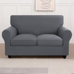 Searchi Stretch Sofa Cover Couch Covers, 2 Piece Armchair Slipcover With Separate Chair Cushion Cover, Washable Furniture Protector For Living Room(Armchair, Grey)