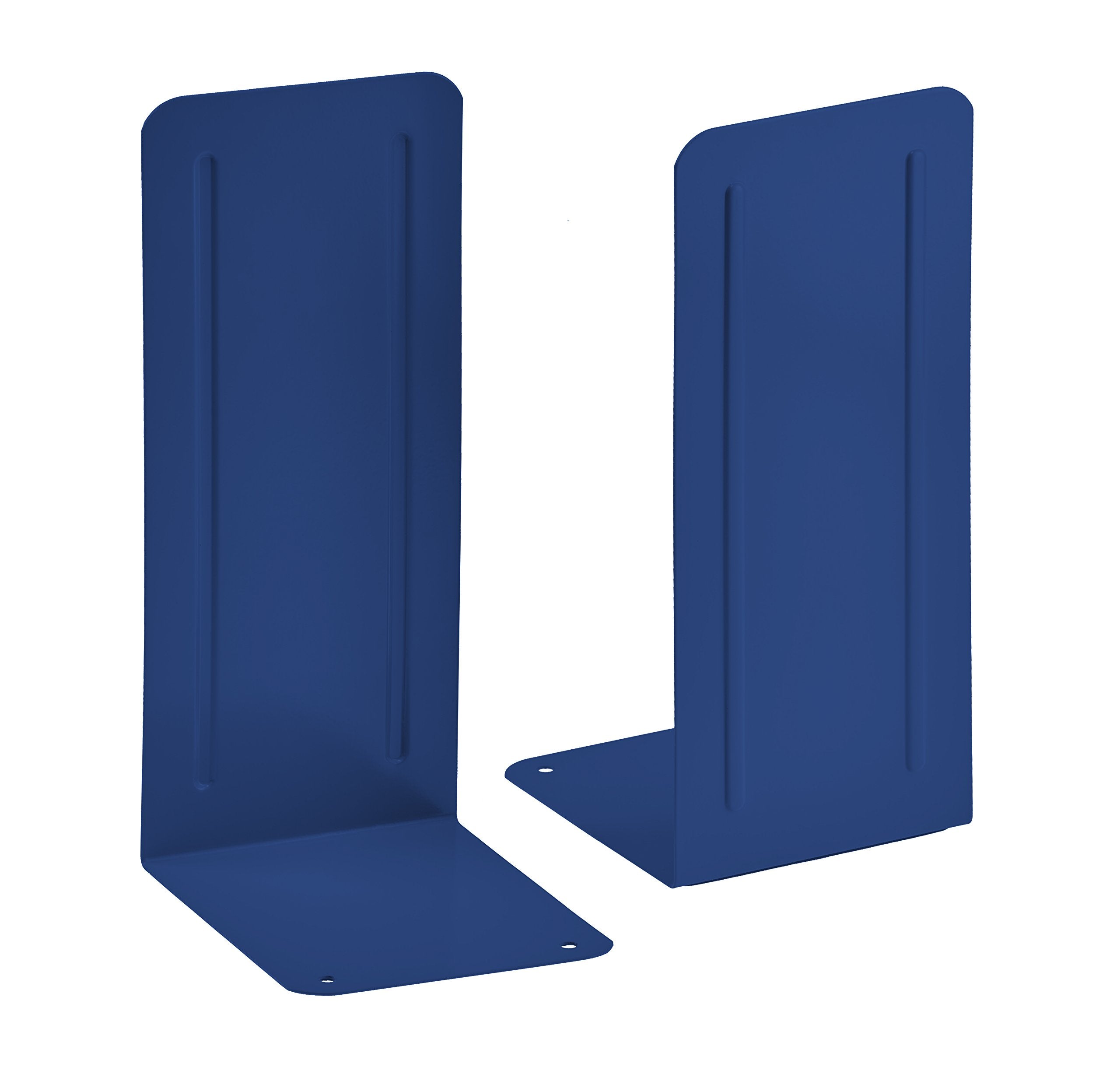 Acrimet Jumbo Premium Metal Bookends 9' (Heavy Duty) (Deep Blue Color) (1 Pair)