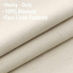H.Versailtex 100% Blackout Curtains For Bedroom Thermal Insulated Linen Textured Curtains Heat And Full Light Blocking Drapes Li