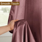 Dwcn Velvet Blackout Curtains - Wild Rose Tieable Window Curtains Panels Grommet Design Thick Fabric Thermal Insulated Window Dr