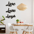 3 Pieces Wooden Cutout Sign Rustic Wood Word Sign Decorative Wooden Block Word Signs Wooden Letter Sign Freestanding Wood Sign F