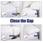 HOMBYS Wedge Pillow Headboard Gap Filler, King Size, Foldable, White, Fits 0-7" Gap Between Headboard and Mattress