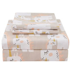 Jsd Pink Unicorn Kids Printed Sheet Set Twin Size, 3 Piece Soft Microfiber Pattern Bed Sheets For Girls Deep Pocket