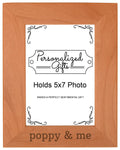Personalized Gifts Grandpa Gift Poppy and Me Grandchild Natural Wood Engraved 5x7 Portrait Picture Frame Wood