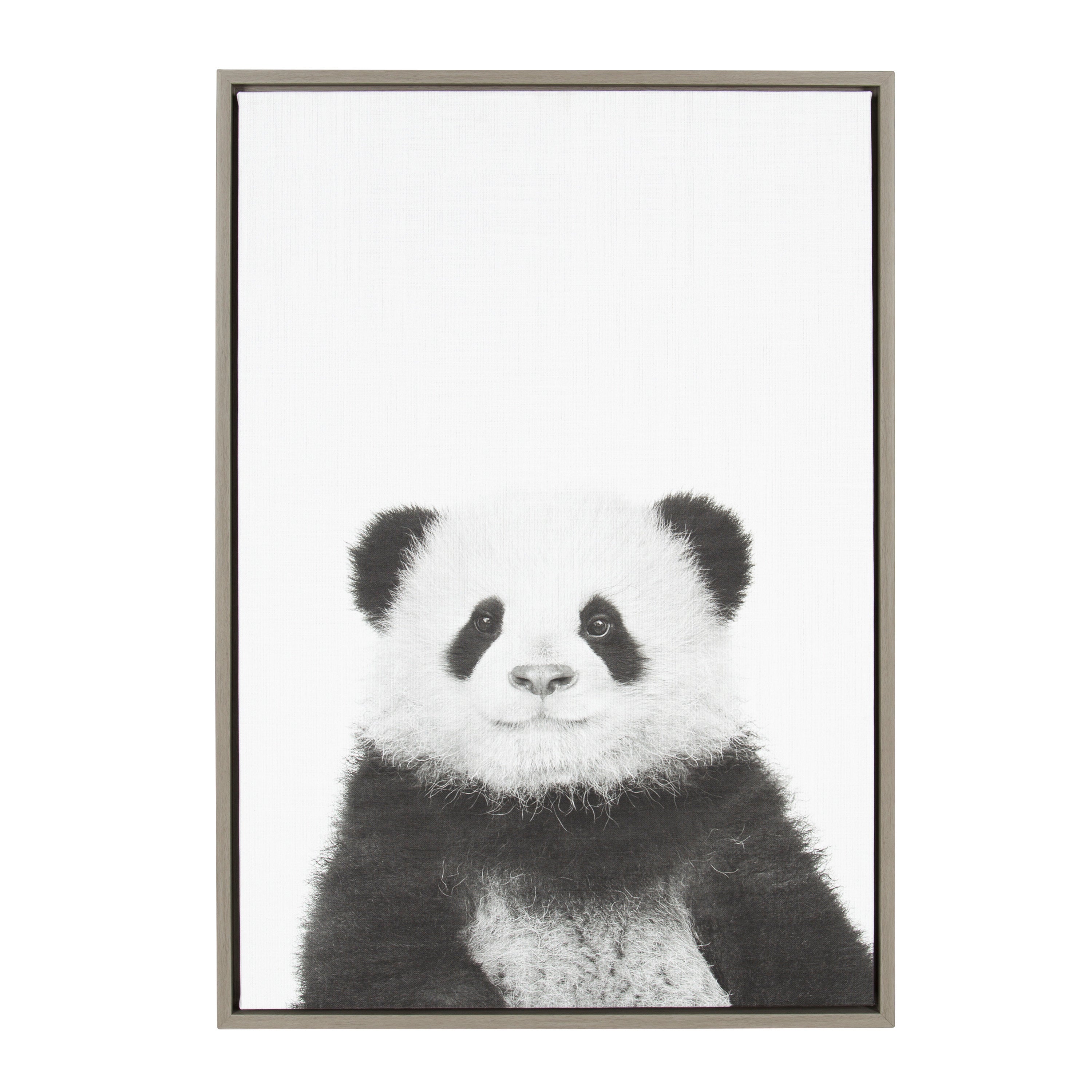 Sylvie Panda Framed Canvas by Simon Te Tai