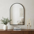 30 Black Metal Arch Framed Accent Mirror