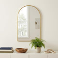 38 Gold Metal Arch Framed Accent Mirror