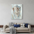 Textured Seashell Hand Painted Floater Frame Wall Art