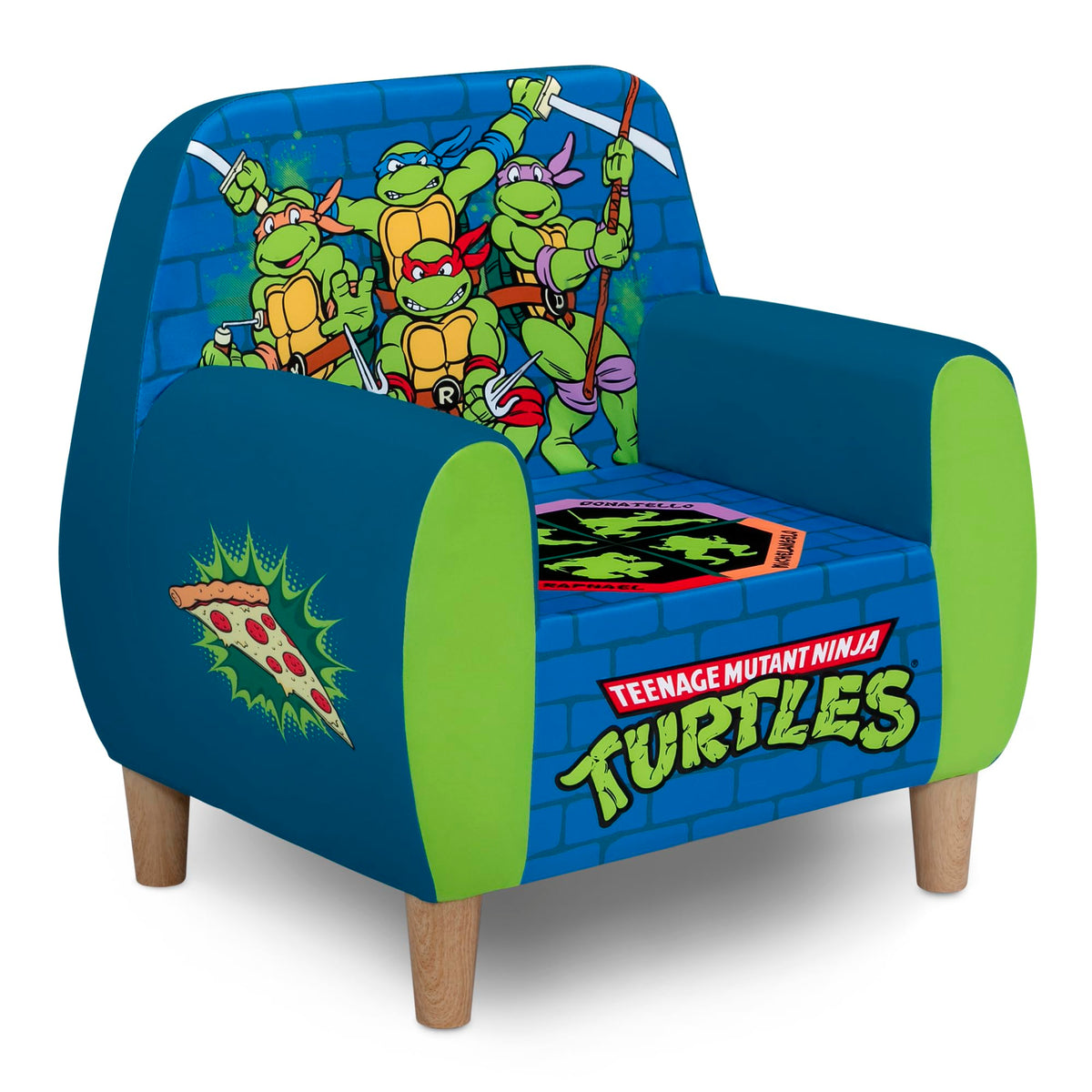 Delta Children Teenage Mutant Ninja Turtles Foam Chair for Kids, Green