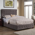 Alpine Furniture Alma Upholstered Platform Bed, California King Size