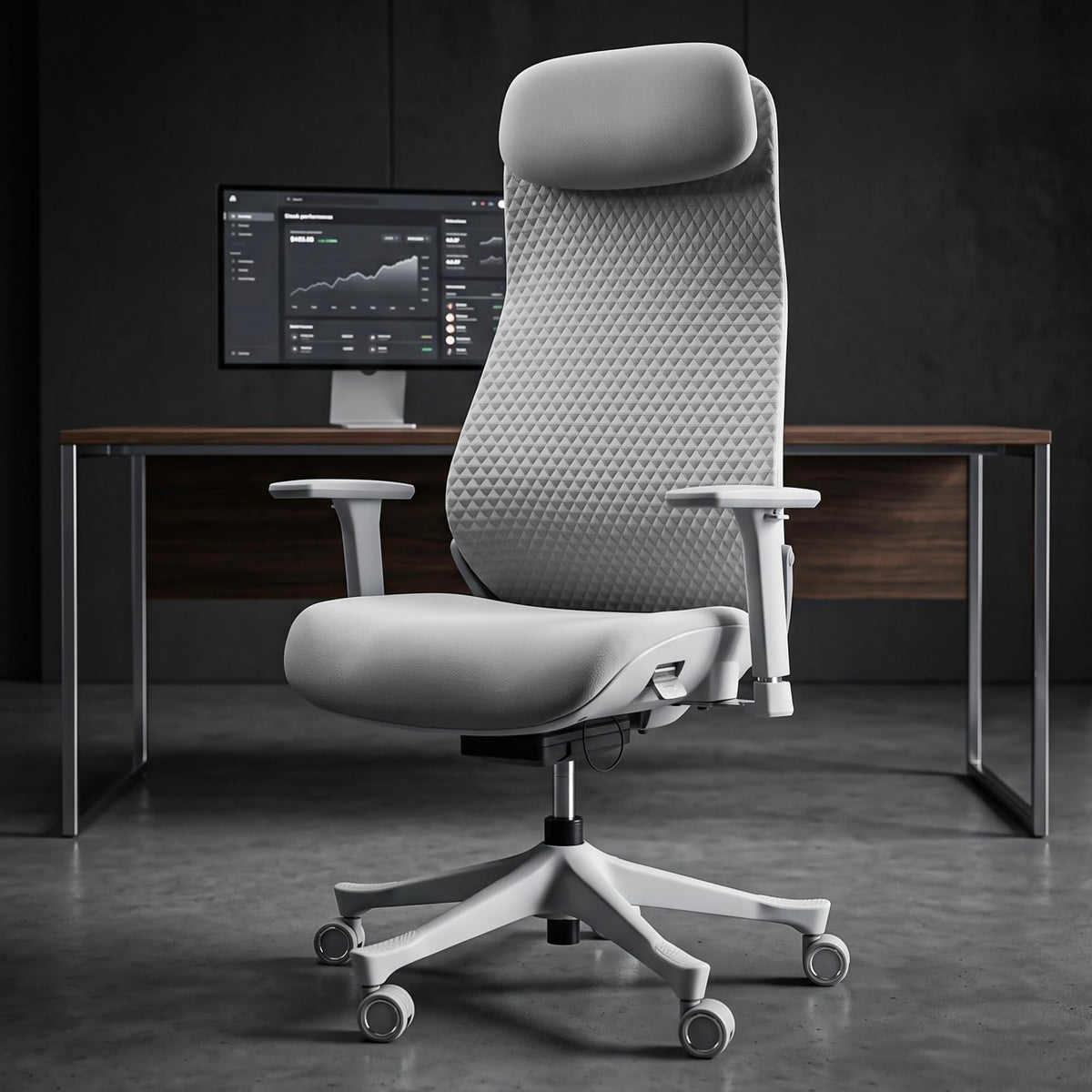 Drogo Ultron Ergonomic Office Chair For Home & Work | Patented Flow Cable Mechanism Tech | Memory Foam Headrest & Lumbar Support