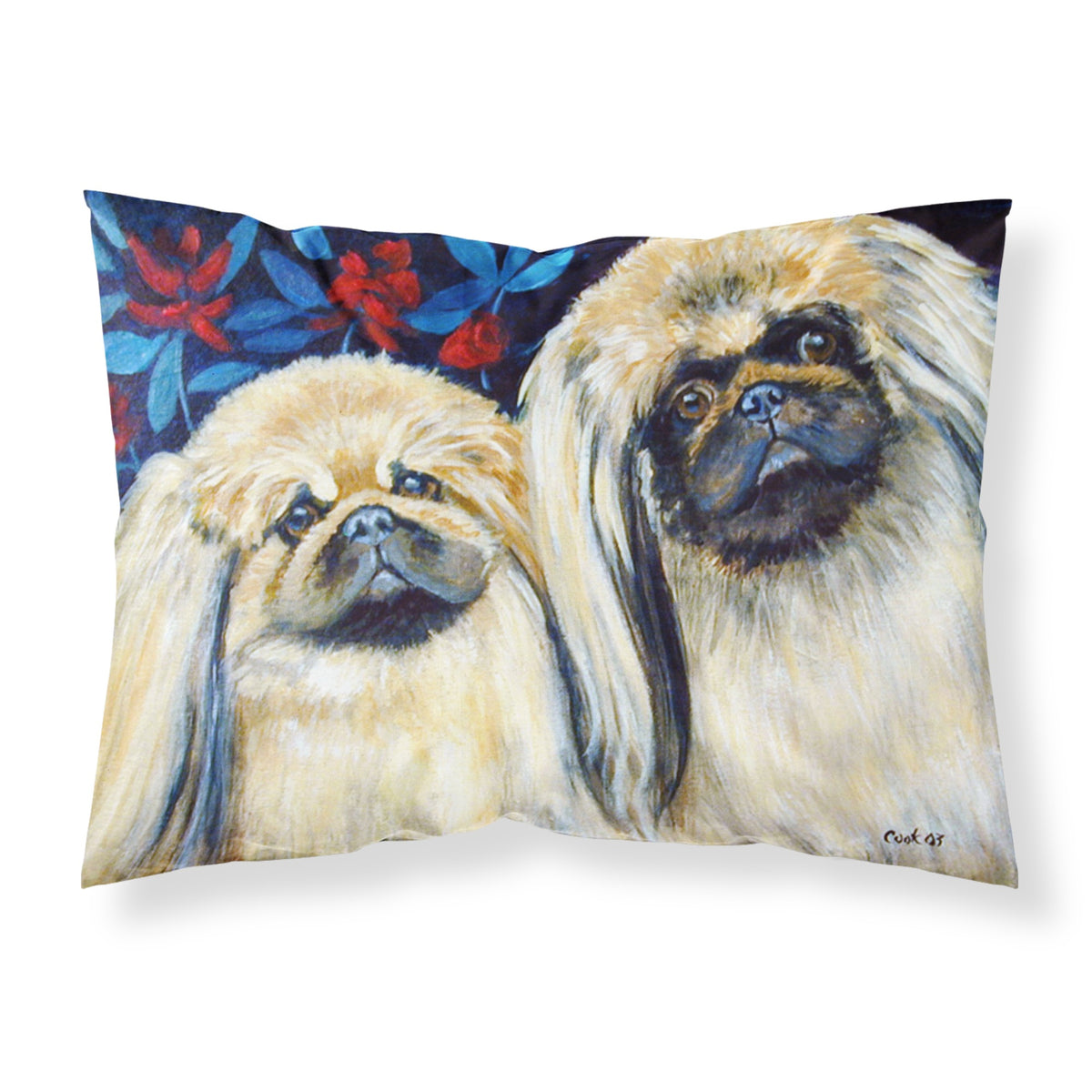 'Caroline'S Treasures 7193Pillowcase What A Pair Of Pekingese Moisture Wicking Fabric Standard Pillowcase, Large, Multicolor'