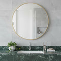 20 Gold Metal Round Framed Bathroom Vanity Mirror