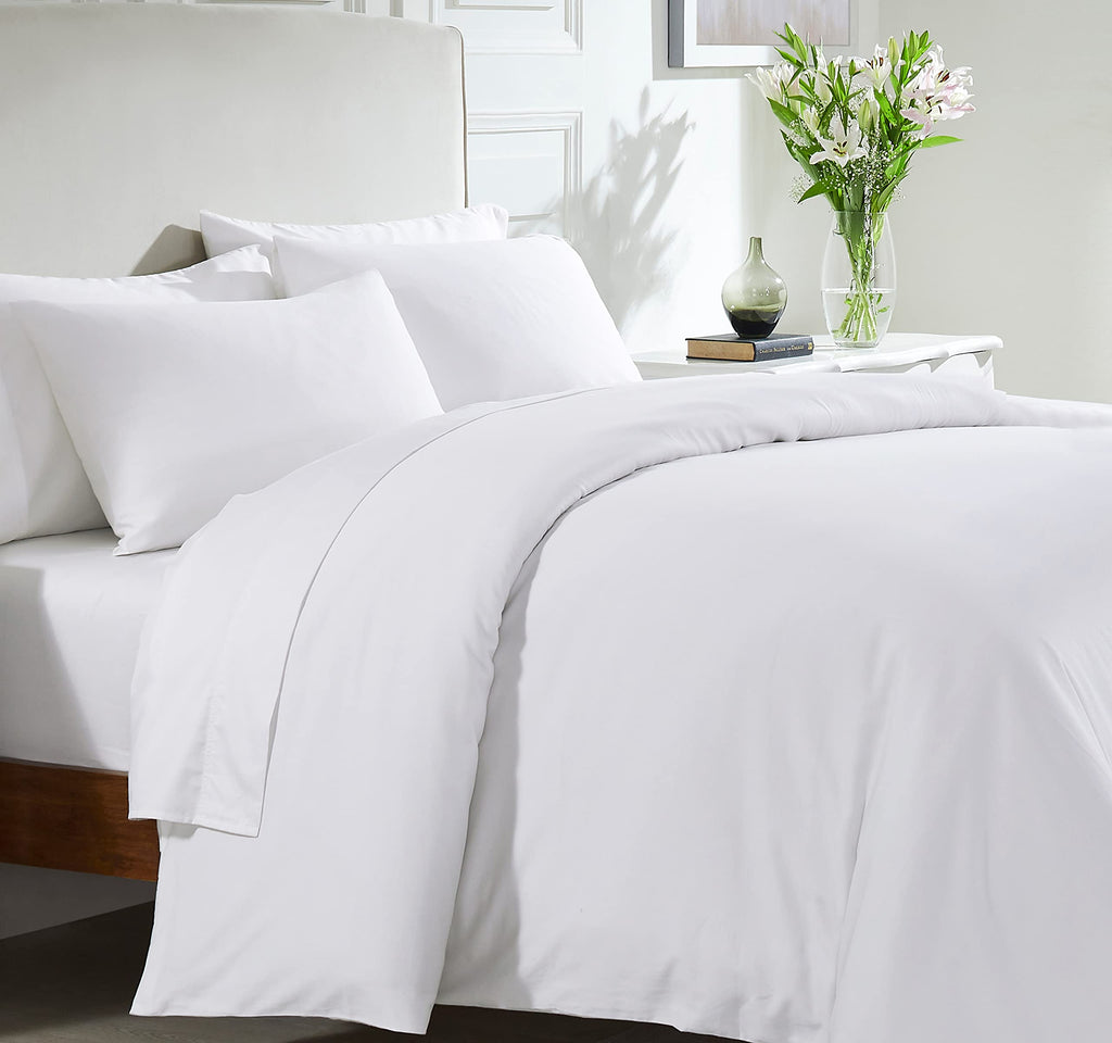 California Design Den 3 Piece King Size Duvet Cover Set, 400 Thread Count 100% Cotton Sateen, Soft Luxury Sateen Weave Comforter