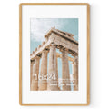 FLYJOE 16x24 Poster Frame | Solid Oak Wood 16 x 24 Picture Frame | 24x16 Poster Frame With Mat For 12x18 | Tempered Glass And Ha
