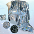 Shark Throw Blanket: Glow In The Dark, Cozy, Soft, Lightweight, Warm, 50' X 60' Fleece Shark Blanket For Boys And Girls With H