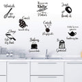 Kitchen Quotes Wall Stickers Kitchen Lettering Wall Decal Kitchenware with Sayings Wall Decoration for Kitchen Dining Baking Roo