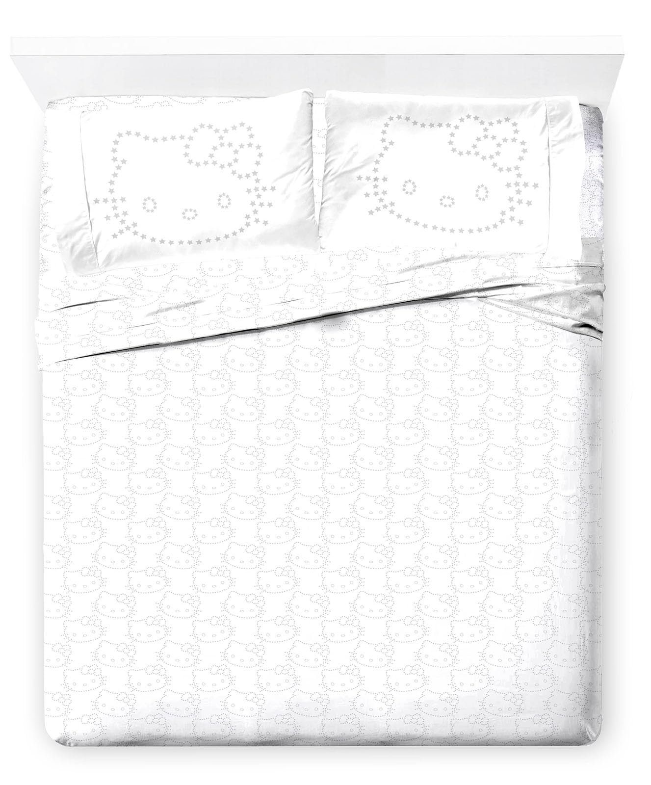Jay Franco Hello Kitty Zodiac And Stars Full Size Sheet Set - Super Soft 4 Piece Bedding Set - Microfiber Sheets Includes Revers