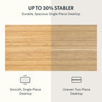 Flexispot Whole Piece Bamboo 55'X28' Desktop Height Adjustable Desk Rectangular Tabletop