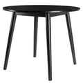 Winsome Moreno Round Double Drop Leaf Dining Table, for Dining Room, Apartment, 37, Black