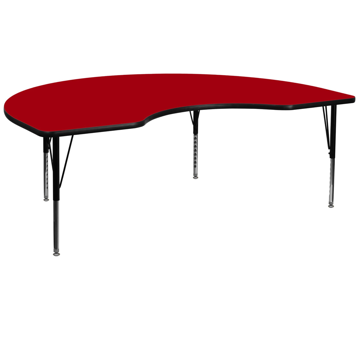 Flash Furniture 48x96 KDNY Red Activity table, 96" D x 48" W x 25.13" H