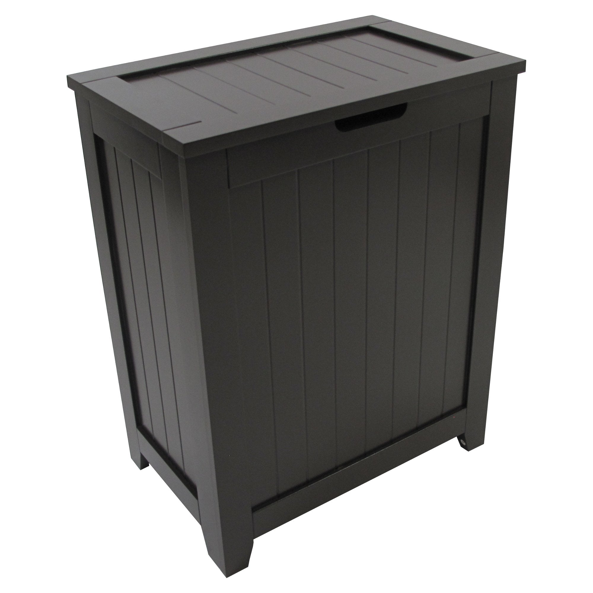 Redmon 18 x 11.25 x 23.25 Contemporary Country Wainscot Style Wooden Clothes Hamper for Bedroom, Bathroom, and Laundry Roo