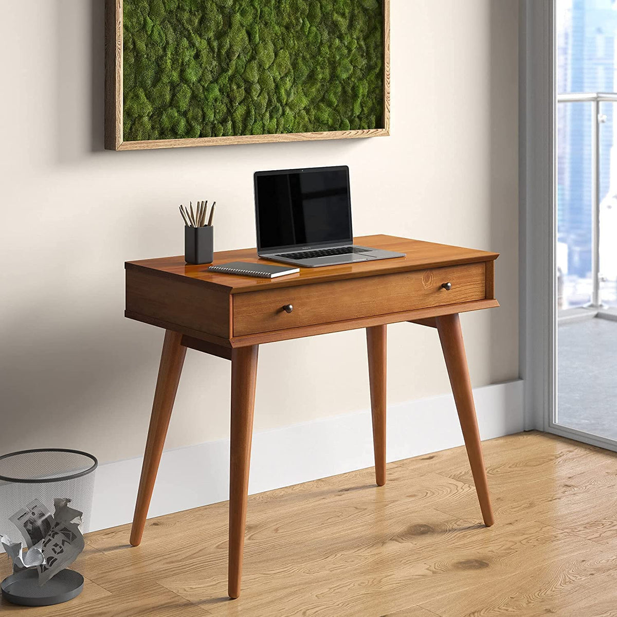 Ognija Sheesham Wooden Finish Study Table With 1 Big Drawer For Students Laptop Office Desk Workstation Writing Tables For Study