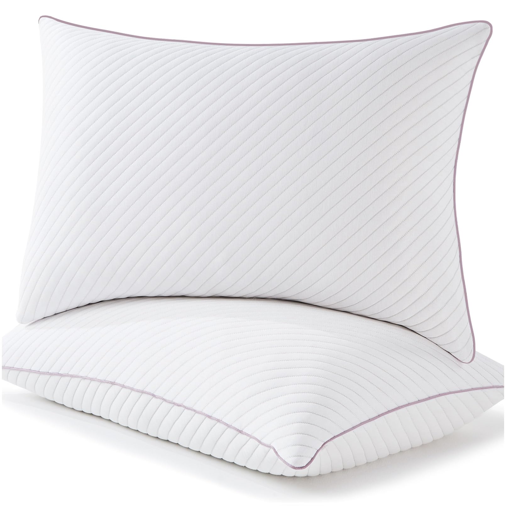 Olaftin Pillows Queen Size Set Of 2 Cooling Shredded Memory Foam Pillows For Bed