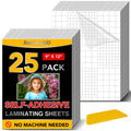 25 Pack Self Adhesive Laminating Sheets, 9 X 12 Inch, Clear Sticker Laminate Sheets Waterproof For Documents, Photos, No Machine