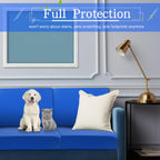 Newwiee 8Pcs Patio Stretch Sofa Cushion Cover Outdoor Cushion Cover Replacement Patio Furniture Cushions Couch Slipcovers Chair Seat Cover Soft Flexibility Protector (Royal Blue,Waterproof Pure)
