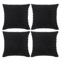 Fancy Homi 4 Packs Boho Black Decorative Throw Pillow Covers 16X16 Inch For Living Room Couch Bed Sofa, Rustic Modern Farmhouse
