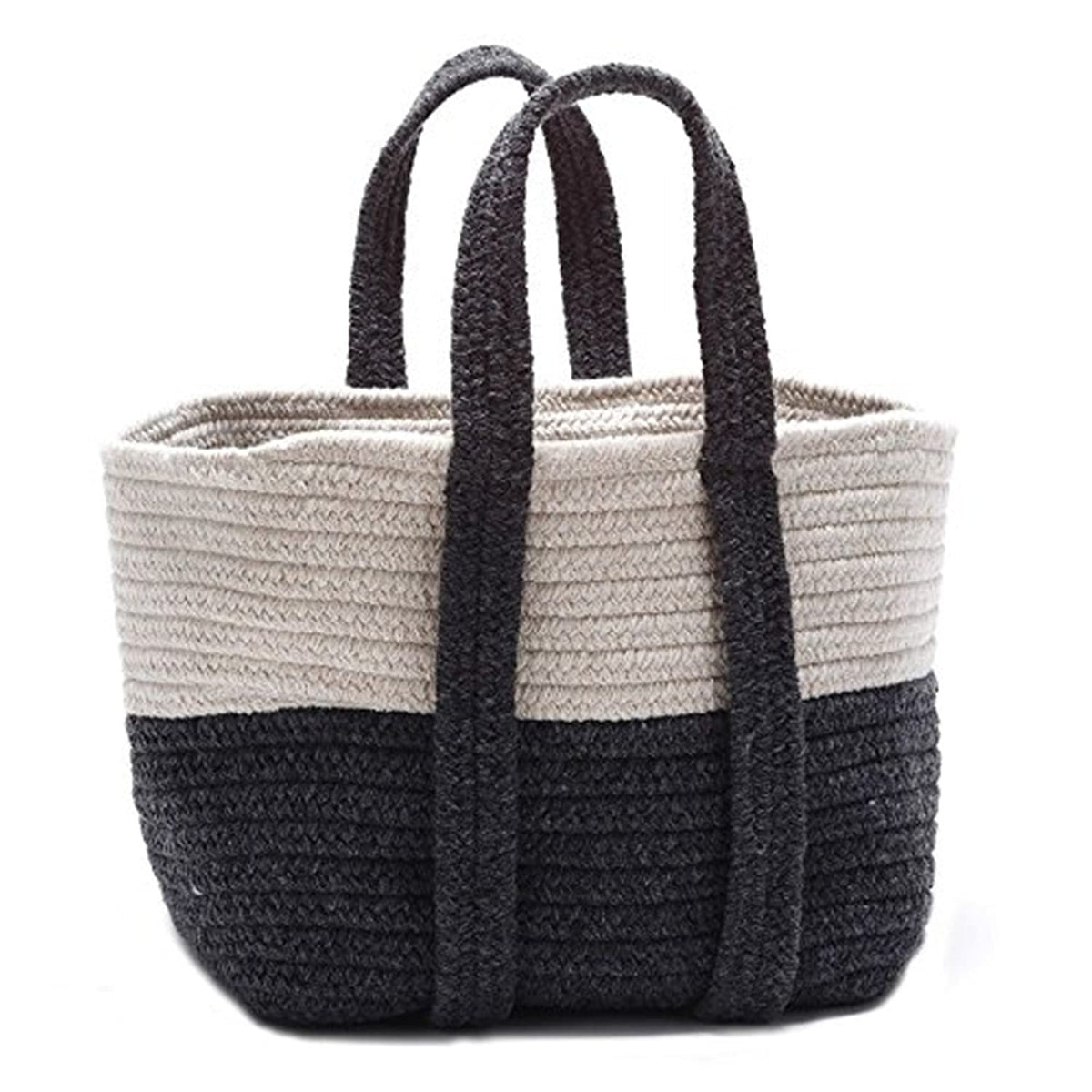 Farmhouse Basket Square Basket, 16 By 14 By 16Inch, Slate Gray