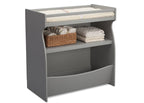 Delta Children 2-in-1 Changing Table & Storage Unit, Grey, Pine Wood, 34.25x18.75x35 Inch, Model 530240-026