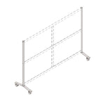 Lorell Adaptable Panel Leg, 48.8"X 18.8" X 2", Silver