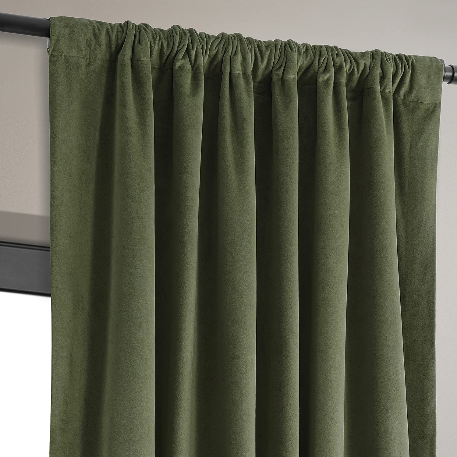 Hpd Half Price Drapes Signature Velvet Thermal Blackout Curtains For Living Room 84 Inch Long (1 Panel) Rod Pocket Insulated Blackout Curtains For Bedroom Window Curtains, 50W X 84L, Hunter Green