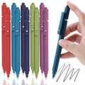 Riancy Gel Pens, 10 Pcs 0.5Mm Quick Dry Black Ink Fine Point Smooth Writing For Journaling, Aesthetic Retractable School Supplie