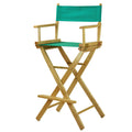 Casual Home 30 Directors Chair Natural Frame-with Teal Canvas, Bar Height