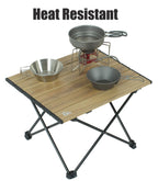 Iclimb Ultralight Compact Camping Folding Table With Carry Bag (Nature- S)