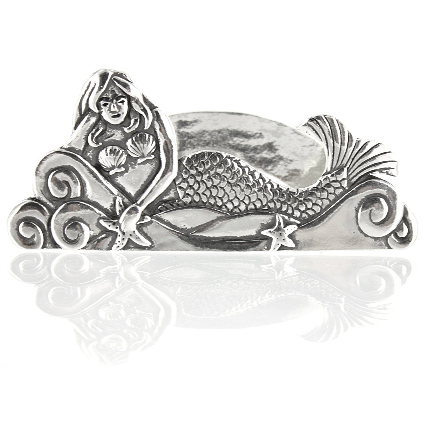 Pewter Mermaid Business Card Photo Holder By Basic Spirit
