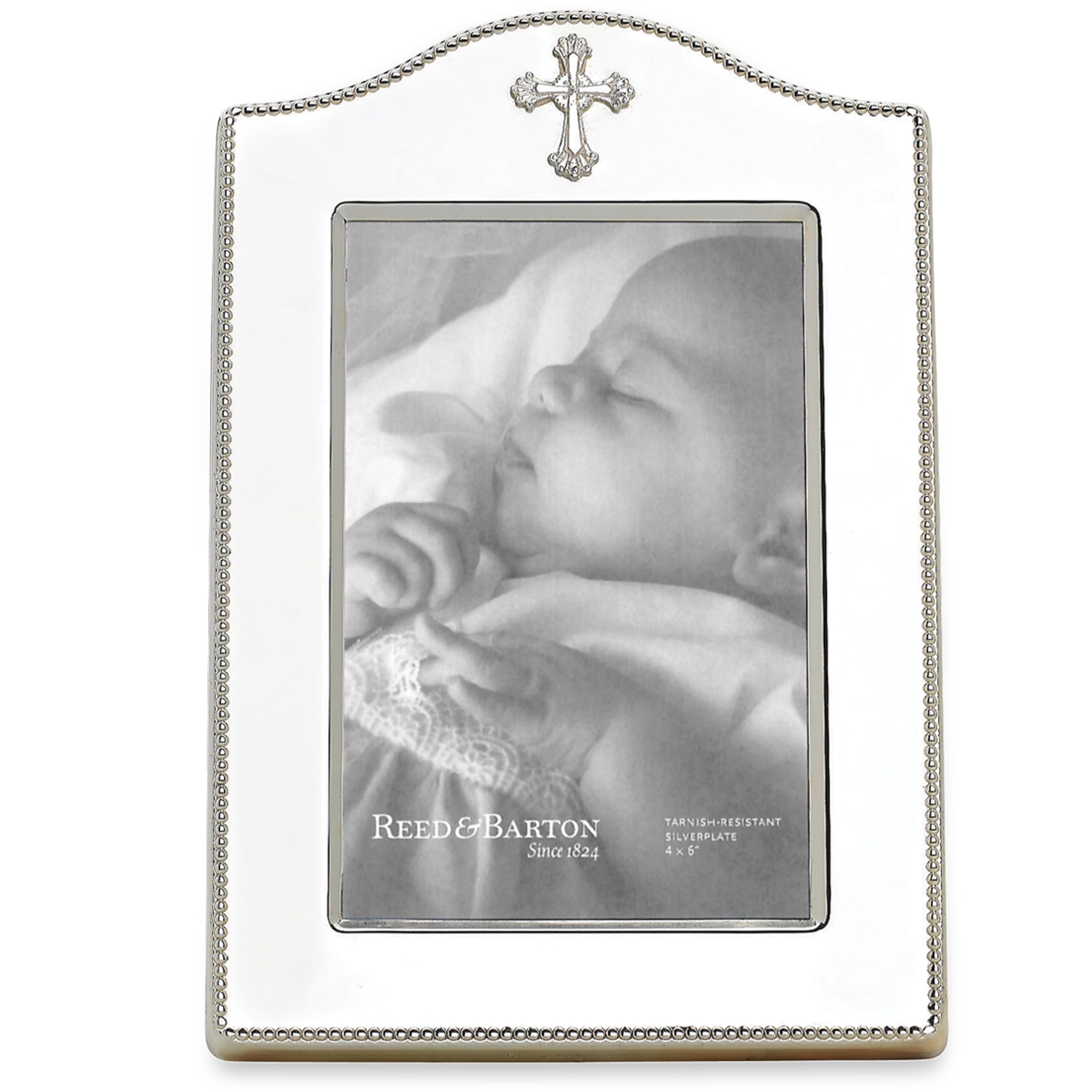 Reed & Barton Abbey Cross Silverplate 4 X 6 Frame, 1.05 LB, Metallic