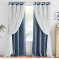 Nicetown Curtains For Girls Bedroom Kids Curtain Hollow-Out Star Moon Window Nursery Curtain 84 Inches Length Grommet 2 Layers C