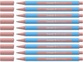 Schneider Slider Edge Pastel Xb (Extra Broad) Ballpoint Pen, 1.4 Mm, Light Blue Barrel, Blush Ink, Box Of 10 Pens (152236)