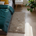 Fluffy Rug Shaggy Area Rug, Mottling Beige 2x4 Area Rugs for Bedroom, Small Bedside Rug, Soft Fluffy Shaggy Entryway Throw Rugs 