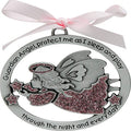 Cathedral Art (Abbey & CA Gift Angel Crib Medal for Jewelry Making, Silver, Pink (CM16P)