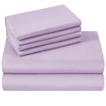 Homeideas King Size Bed Sheets - 6 Piece Set (Lavender) - Extra Soft Brushed Microfiber 1800 Bedding Sheets, Deep Pocket, Wrinkle & Fade Free