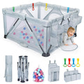 OCATO Baby Playpen: Foldable Playpen for Babies and Toddlers Large Play Pen Portable Playpen Fence Indoor Outdoor Kids Safety Ar