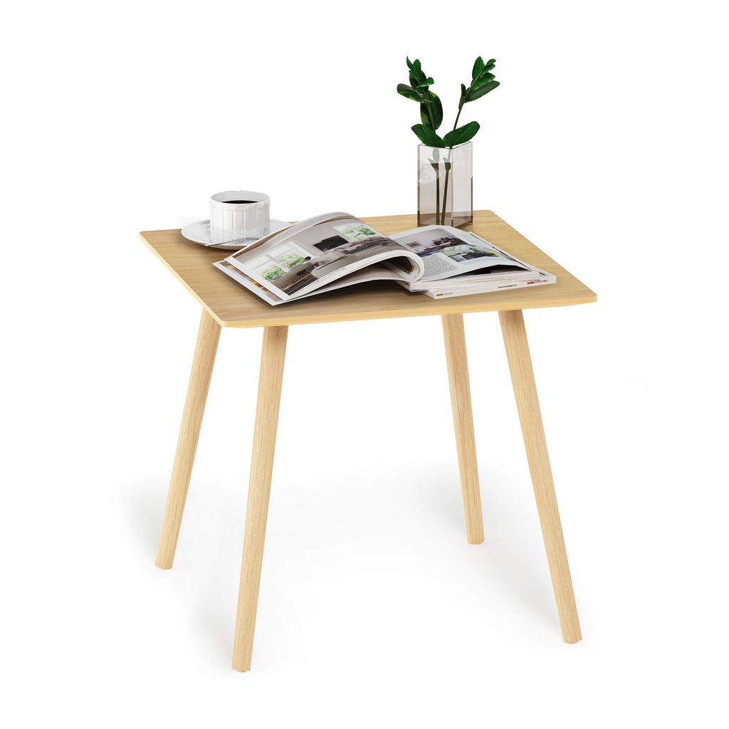 Furinno Small End Table, Square, Oak