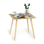 Furinno Small End Table, Square, Oak